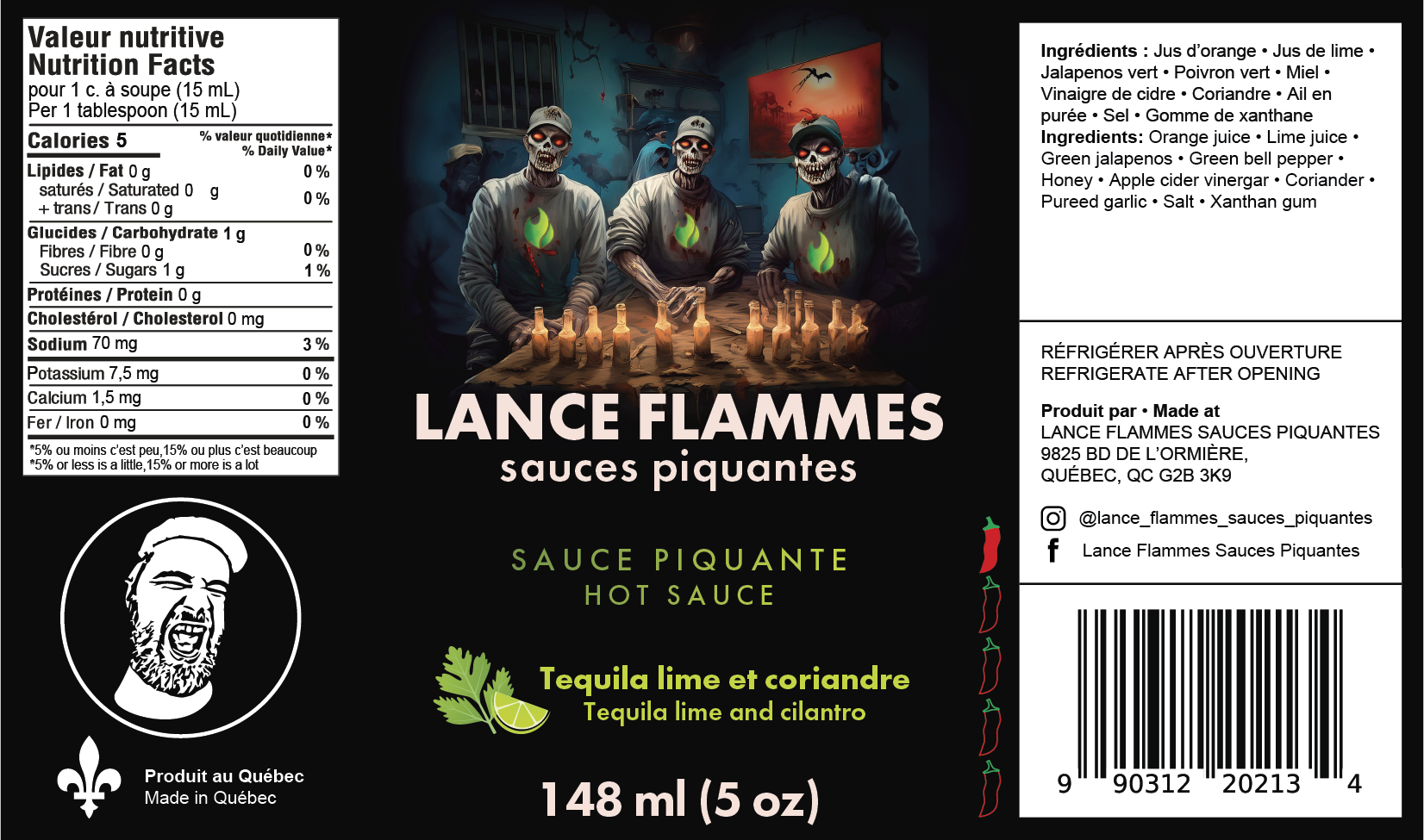 Sauce Tequila Lime Coriandre